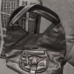Coach Black Leather Hobo Bag